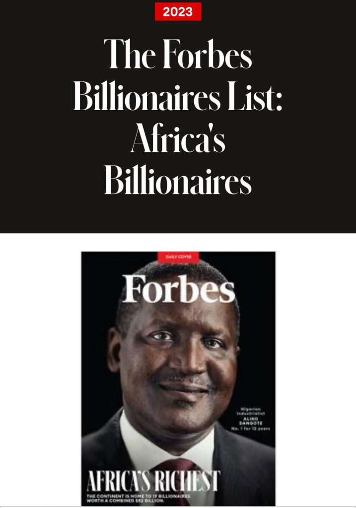 Milliardaires africains le classement 2023 de Forbes Forbes Afrique